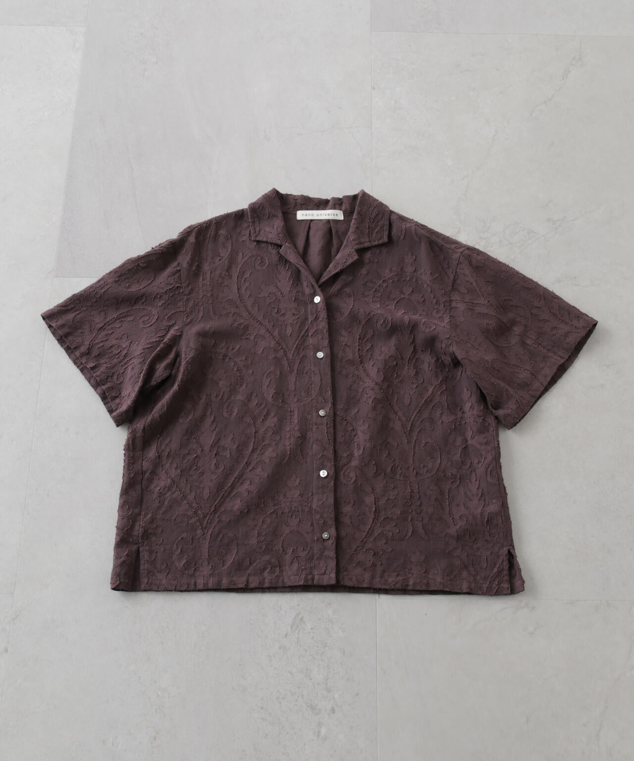 made in india カットワークジャカードシャツ(セットアップ可)