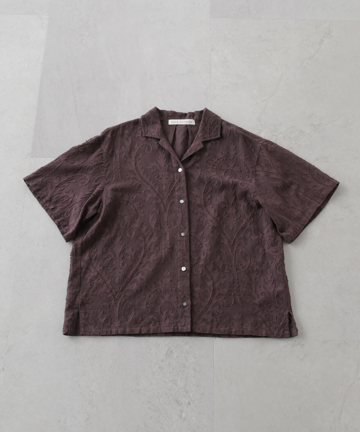 made in india カットワークジャカードシャツ(セットアップ可)