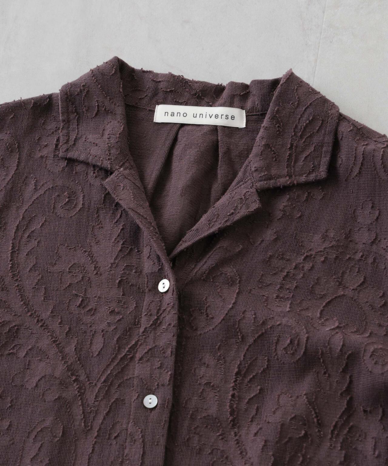 made in india カットワークジャカードシャツ(セットアップ可)