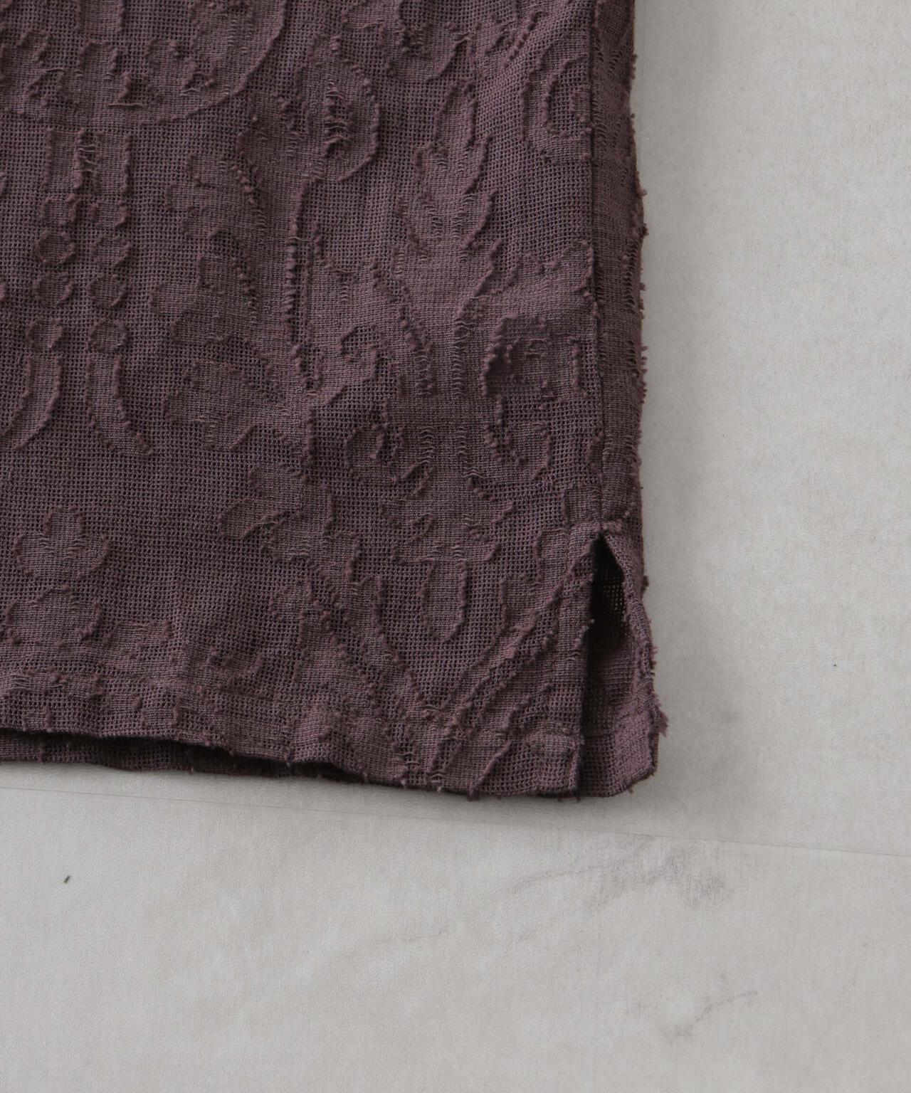 made in india カットワークジャカードシャツ(セットアップ可)