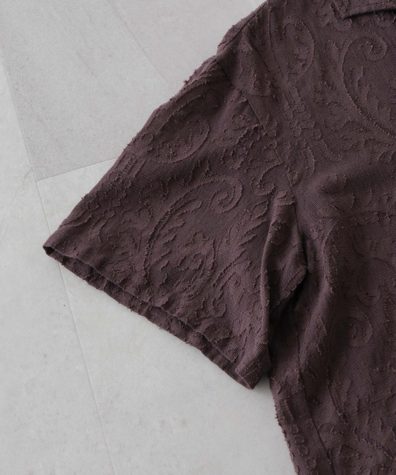 made in india カットワークジャカードシャツ(セットアップ可)