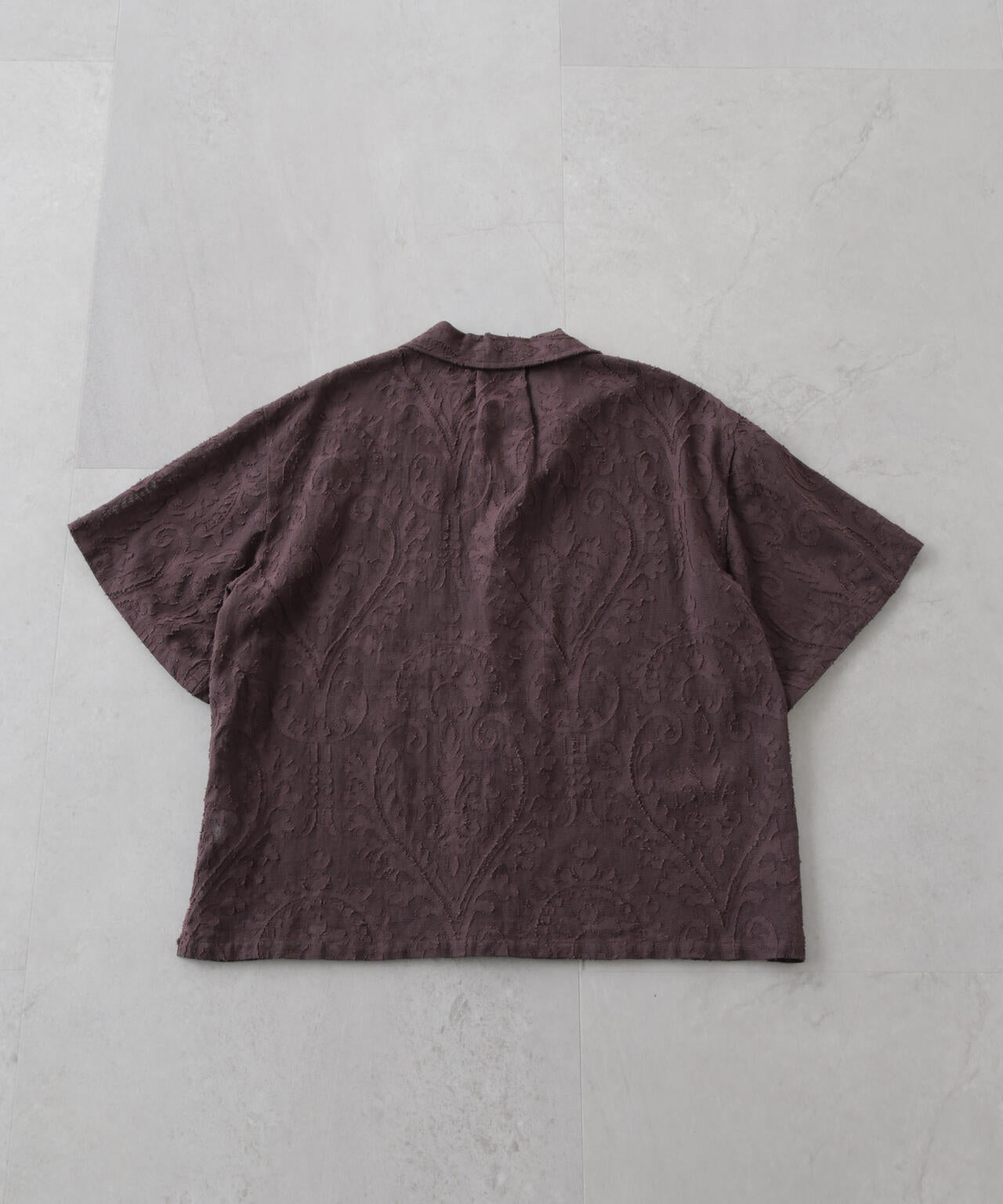 made in india カットワークジャカードシャツ(セットアップ可)