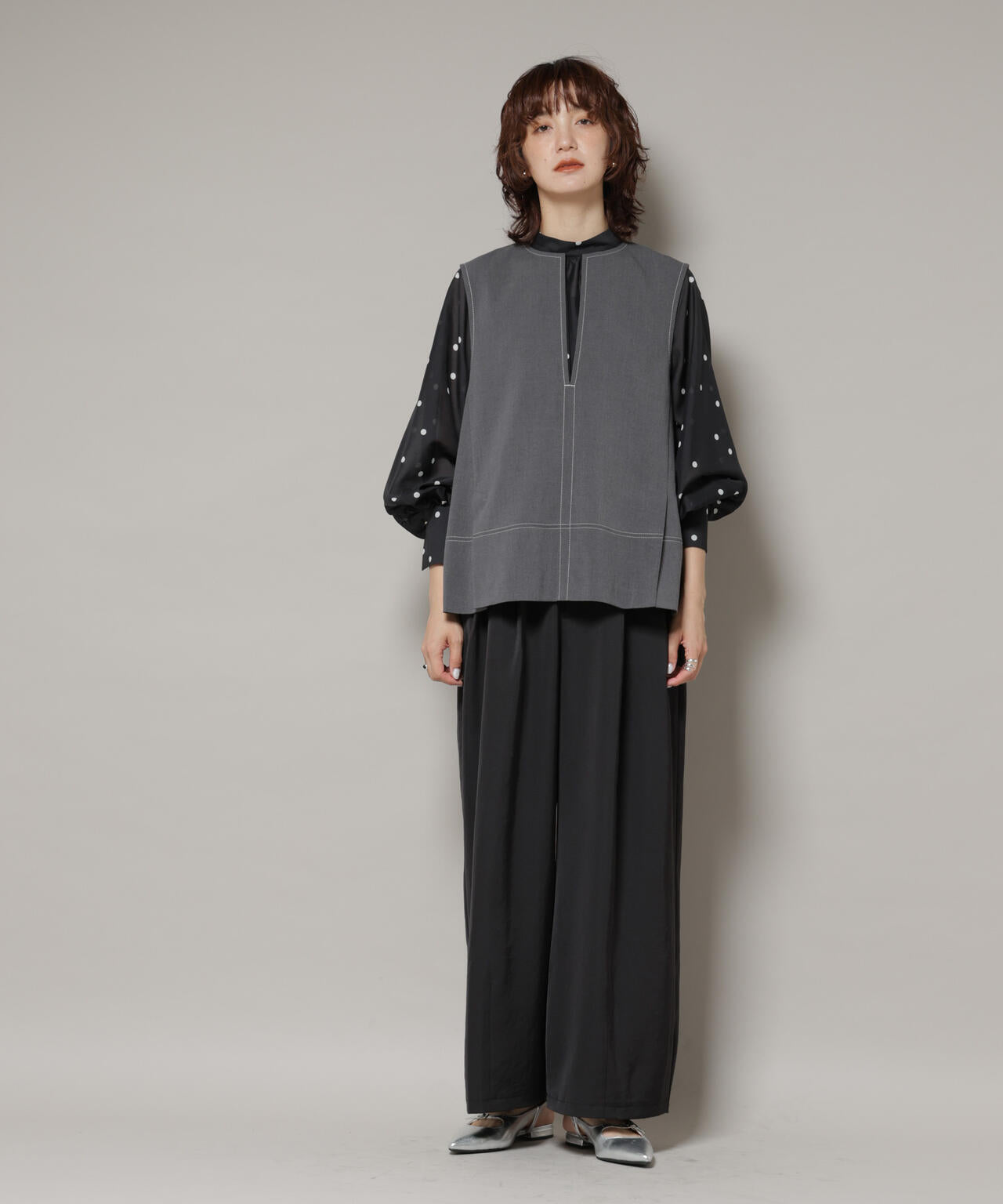 ドライウェザーストレッチバイカラーステッチベスト(セットアップ可)