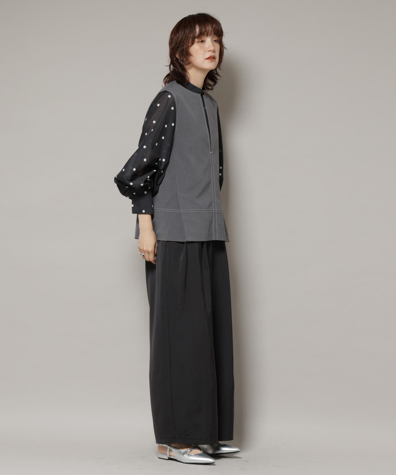 ドライウェザーストレッチバイカラーステッチベスト(セットアップ可)