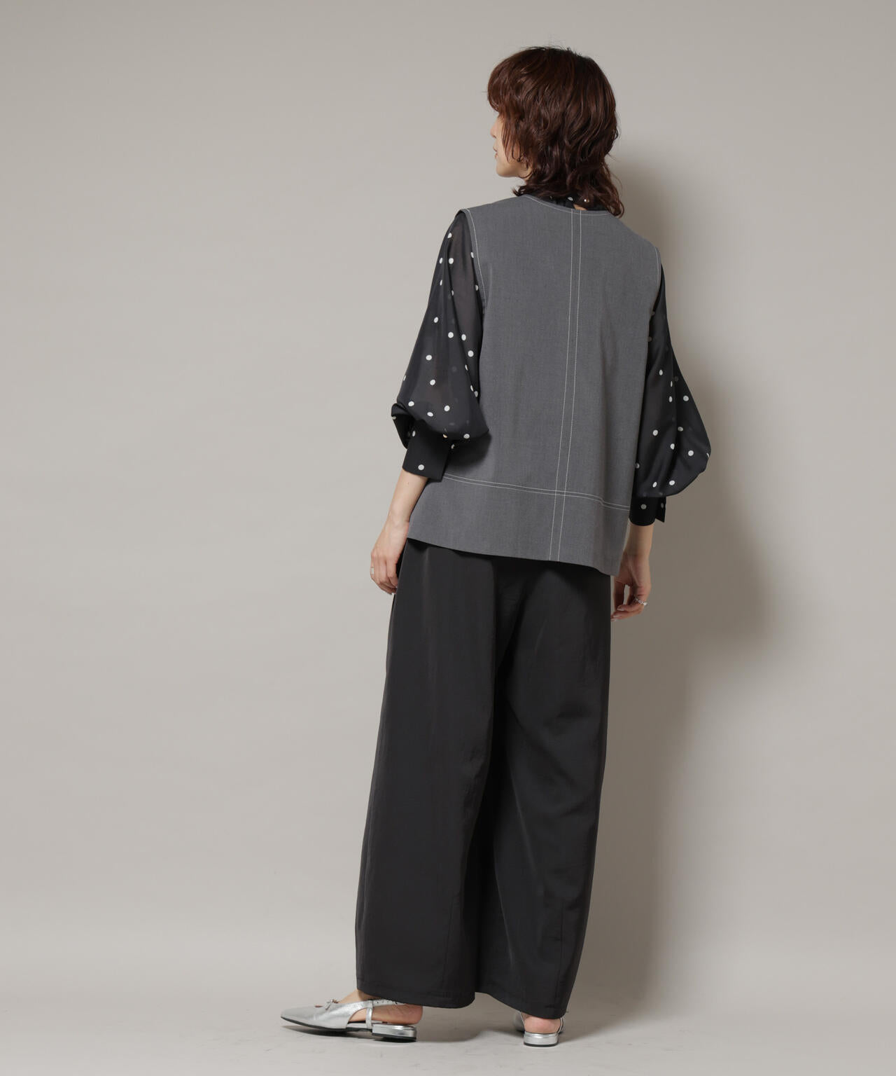 ドライウェザーストレッチバイカラーステッチベスト(セットアップ可)