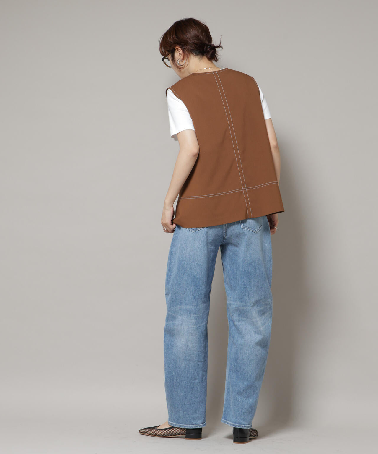 ドライウェザーストレッチバイカラーステッチベスト(セットアップ可)