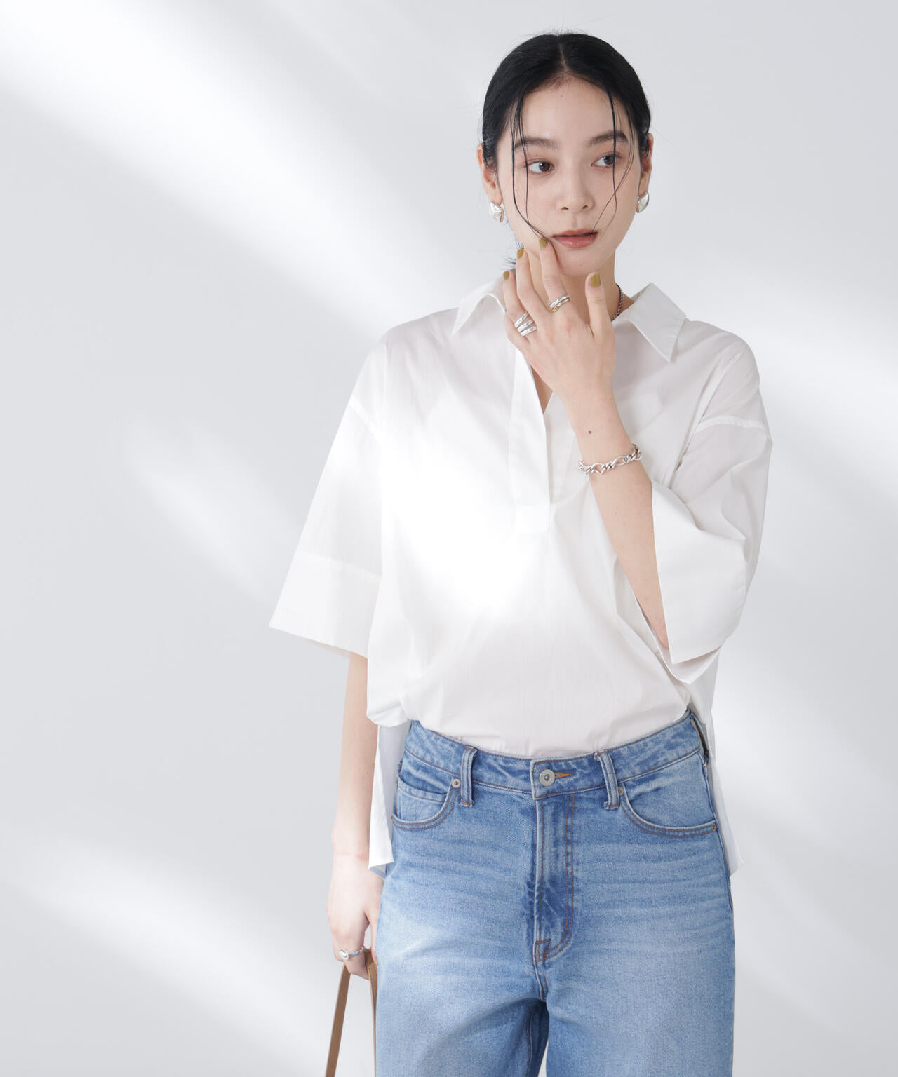 ワイドスリーブスキッパーシャツ