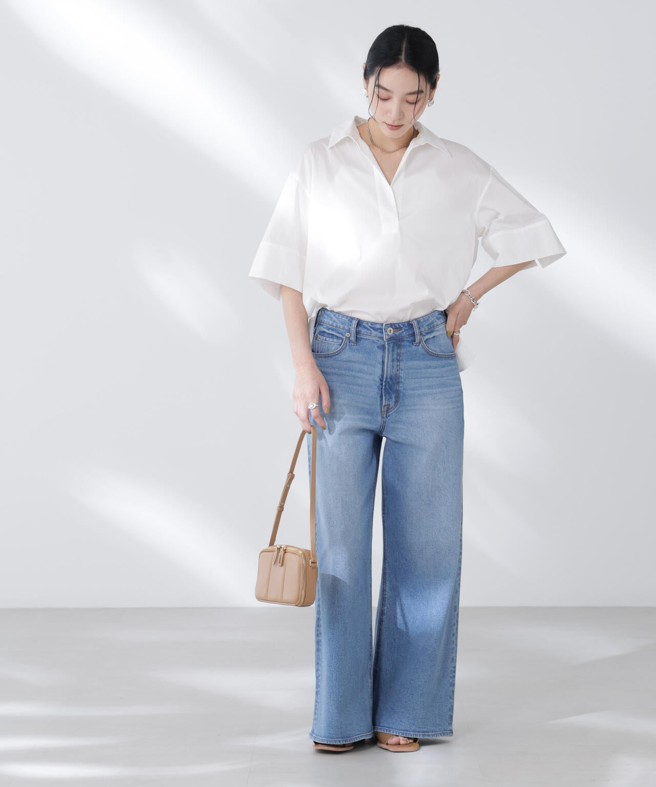 ワイドスリーブスキッパーシャツ