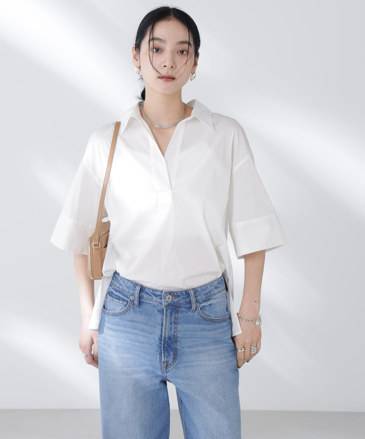 ワイドスリーブスキッパーシャツ