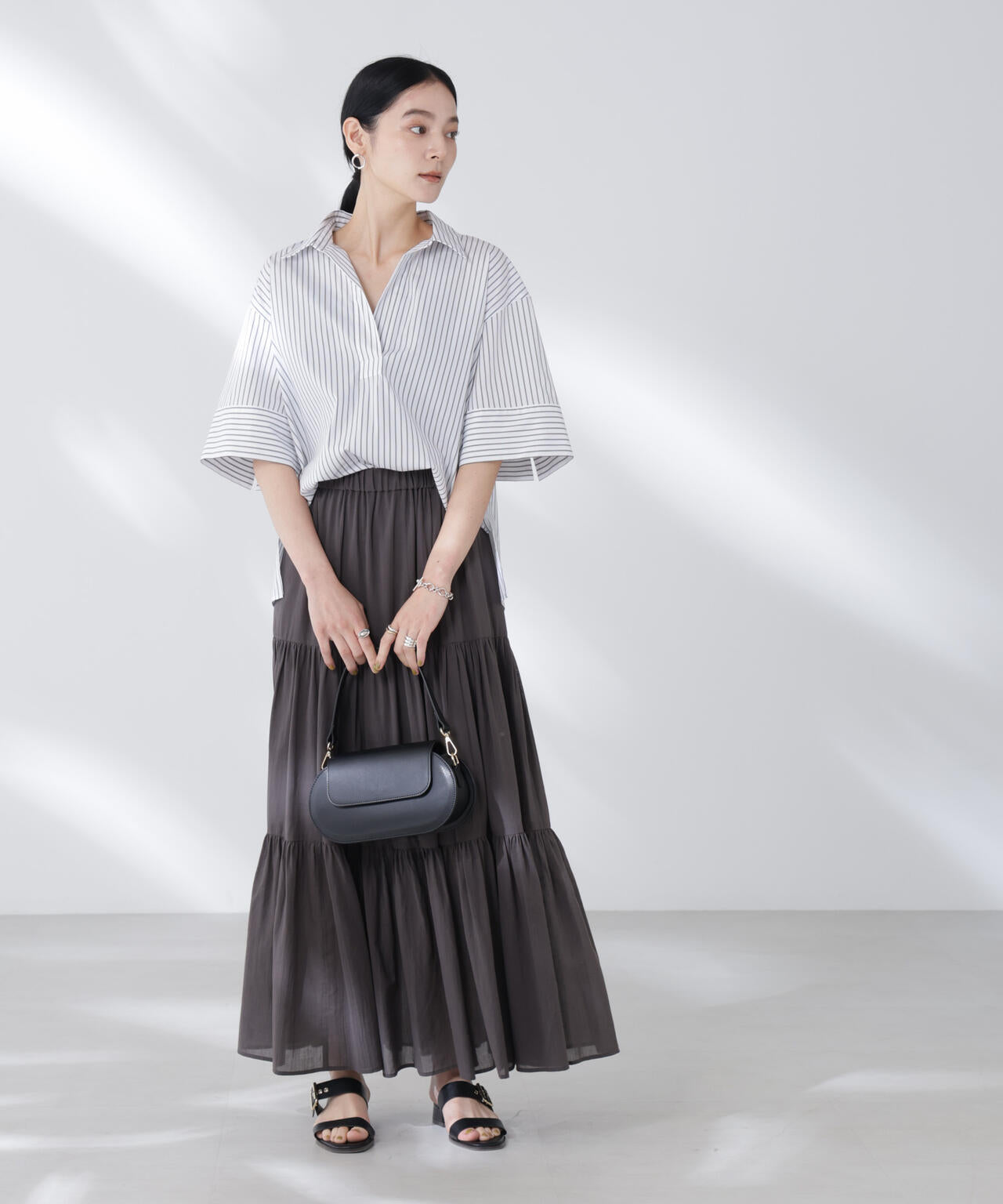 ワイドスリーブスキッパーシャツ