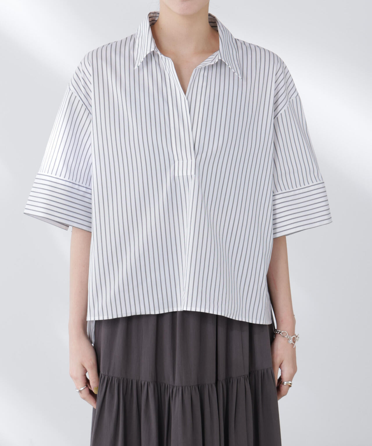 ワイドスリーブスキッパーシャツ