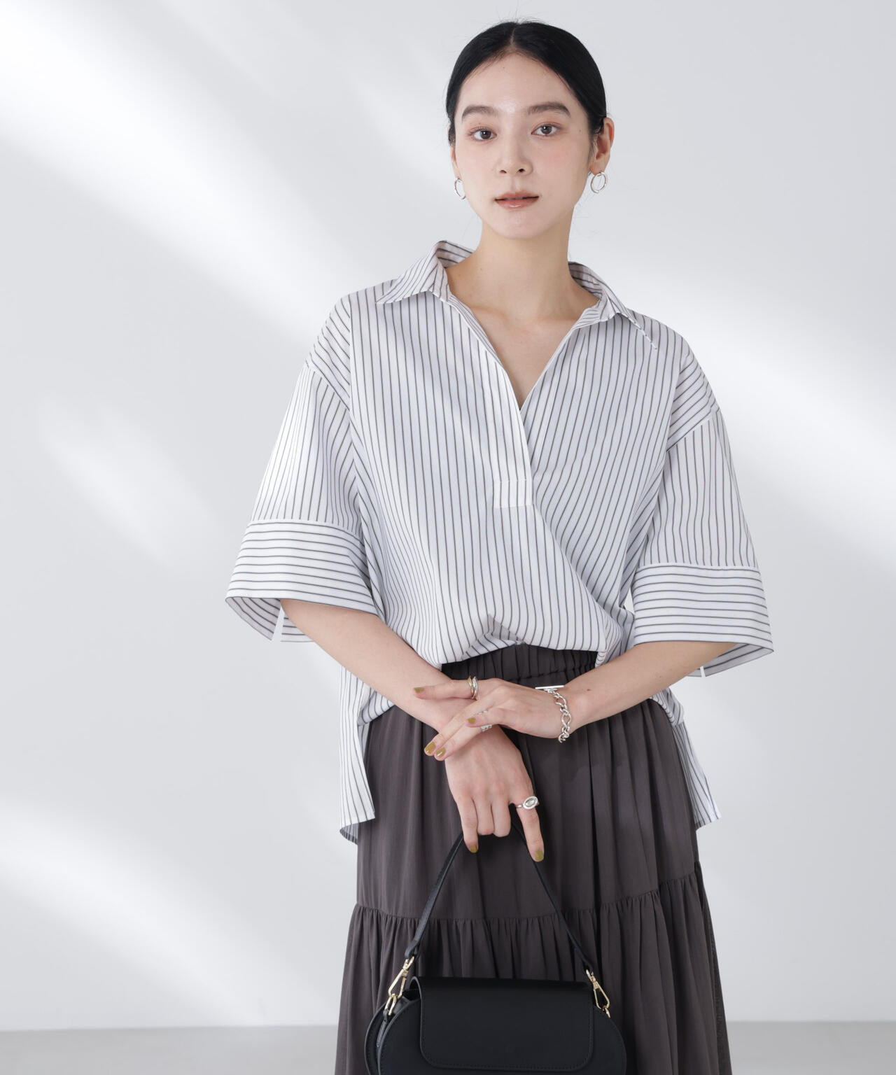 ワイドスリーブスキッパーシャツ