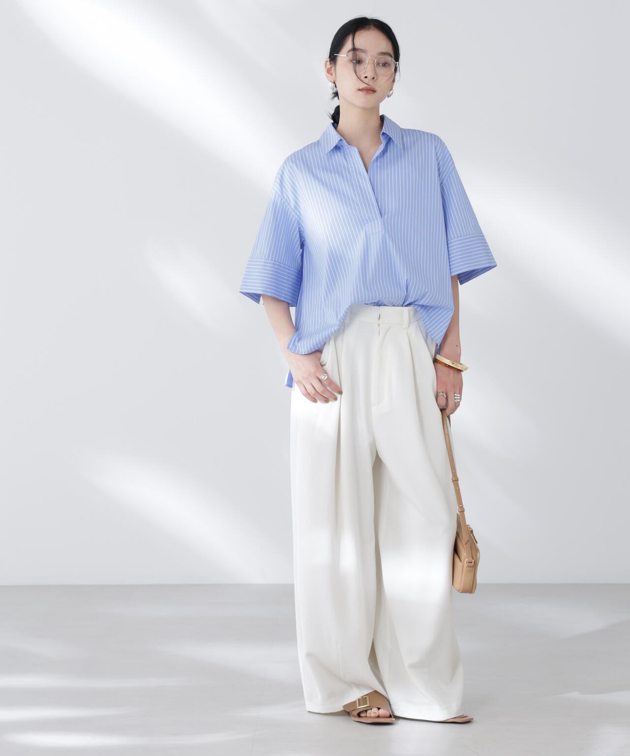 ワイドスリーブスキッパーシャツ