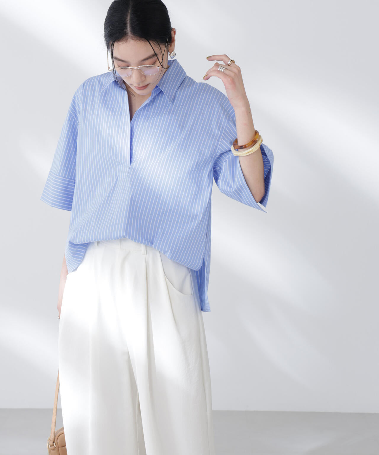 ワイドスリーブスキッパーシャツ