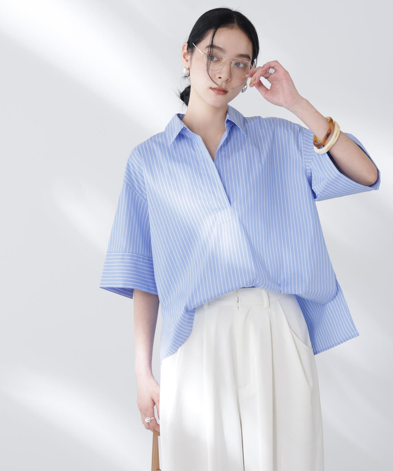 ワイドスリーブスキッパーシャツ