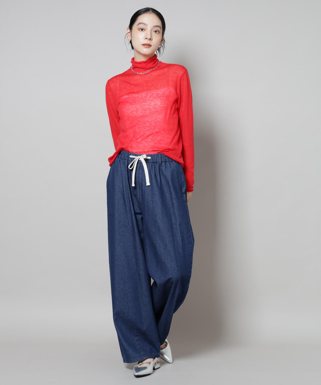 スイビウールタートルネックニットプルオーバー