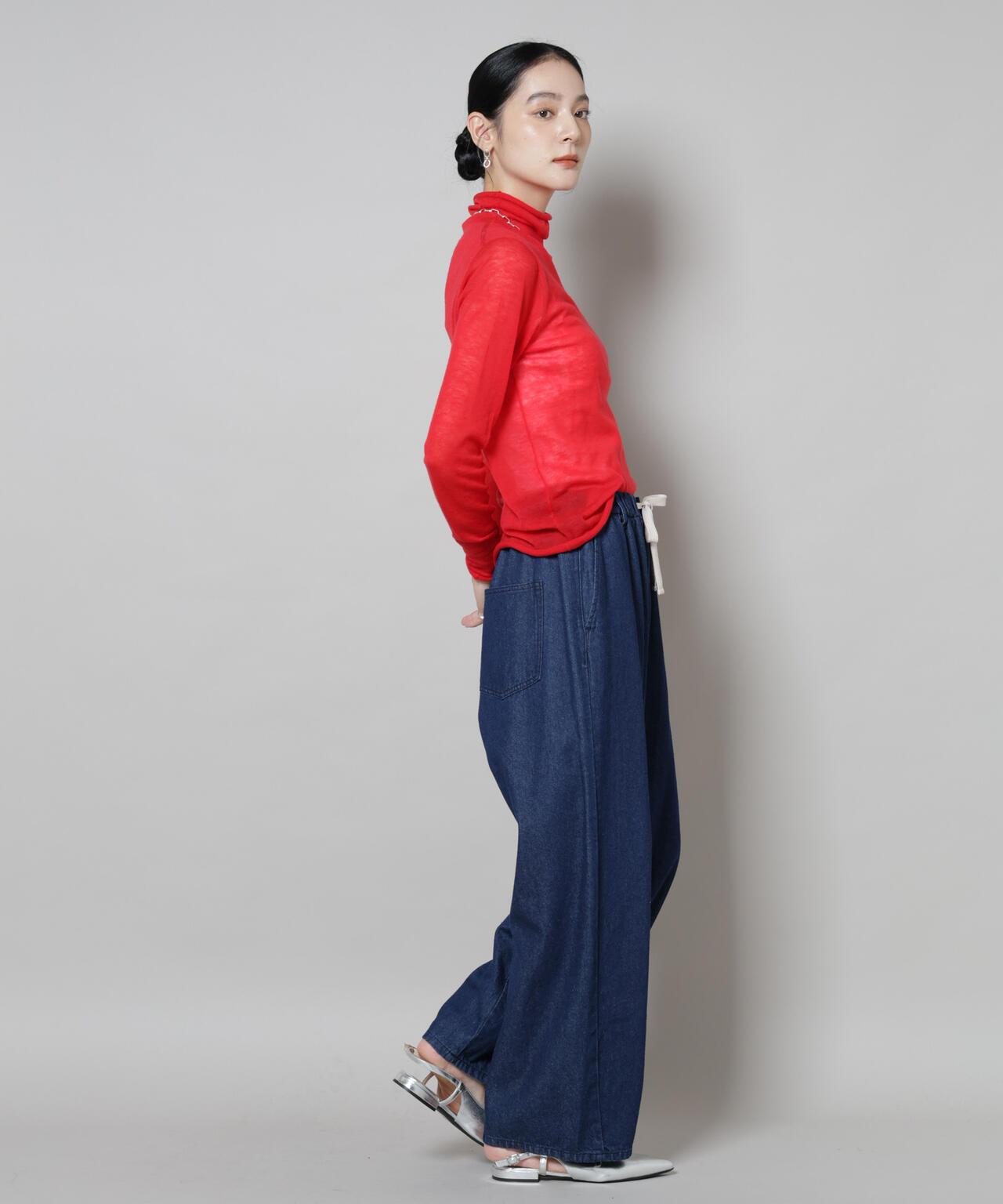 スイビウールタートルネックニットプルオーバー