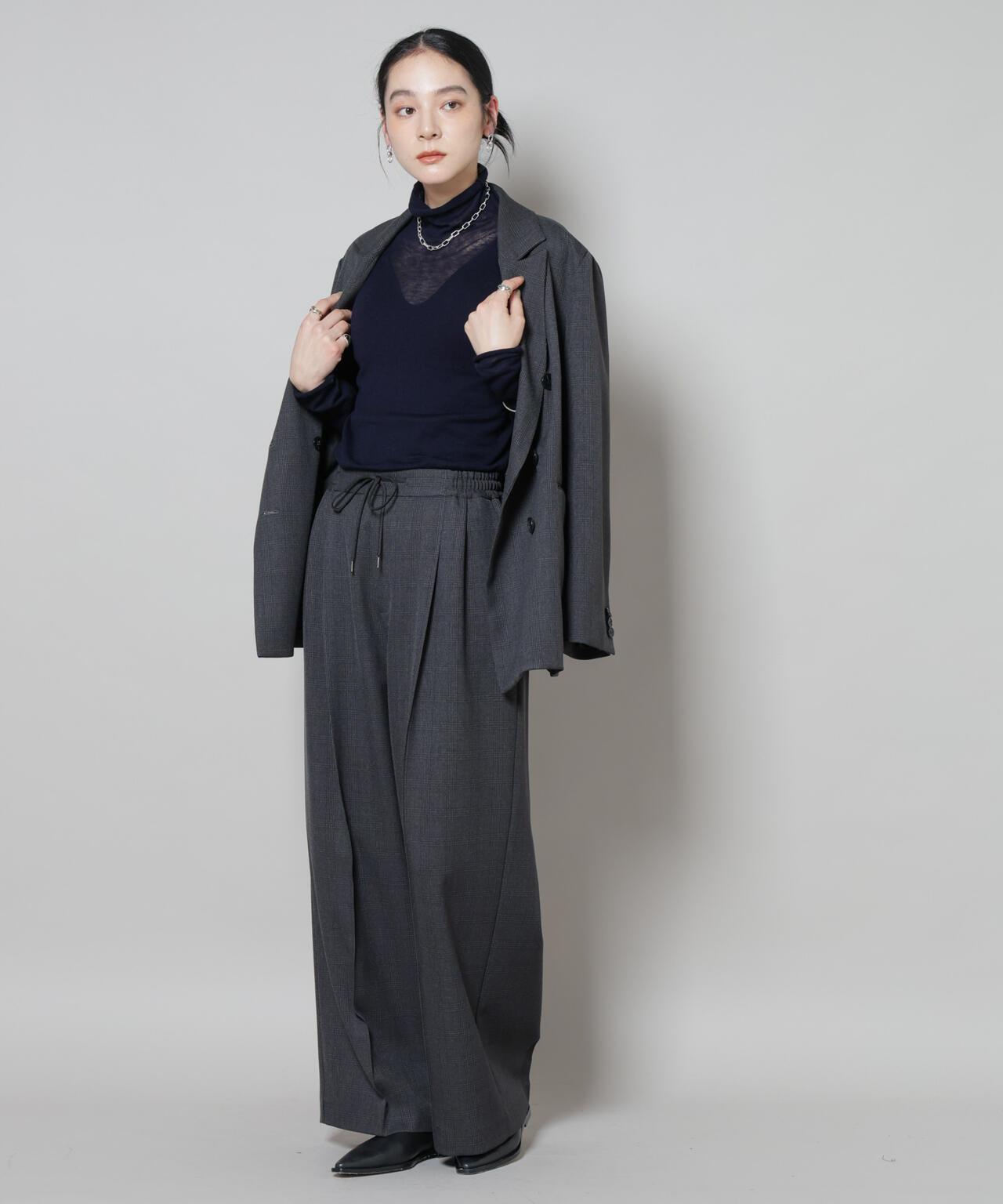 スイビウールタートルネックニットプルオーバー