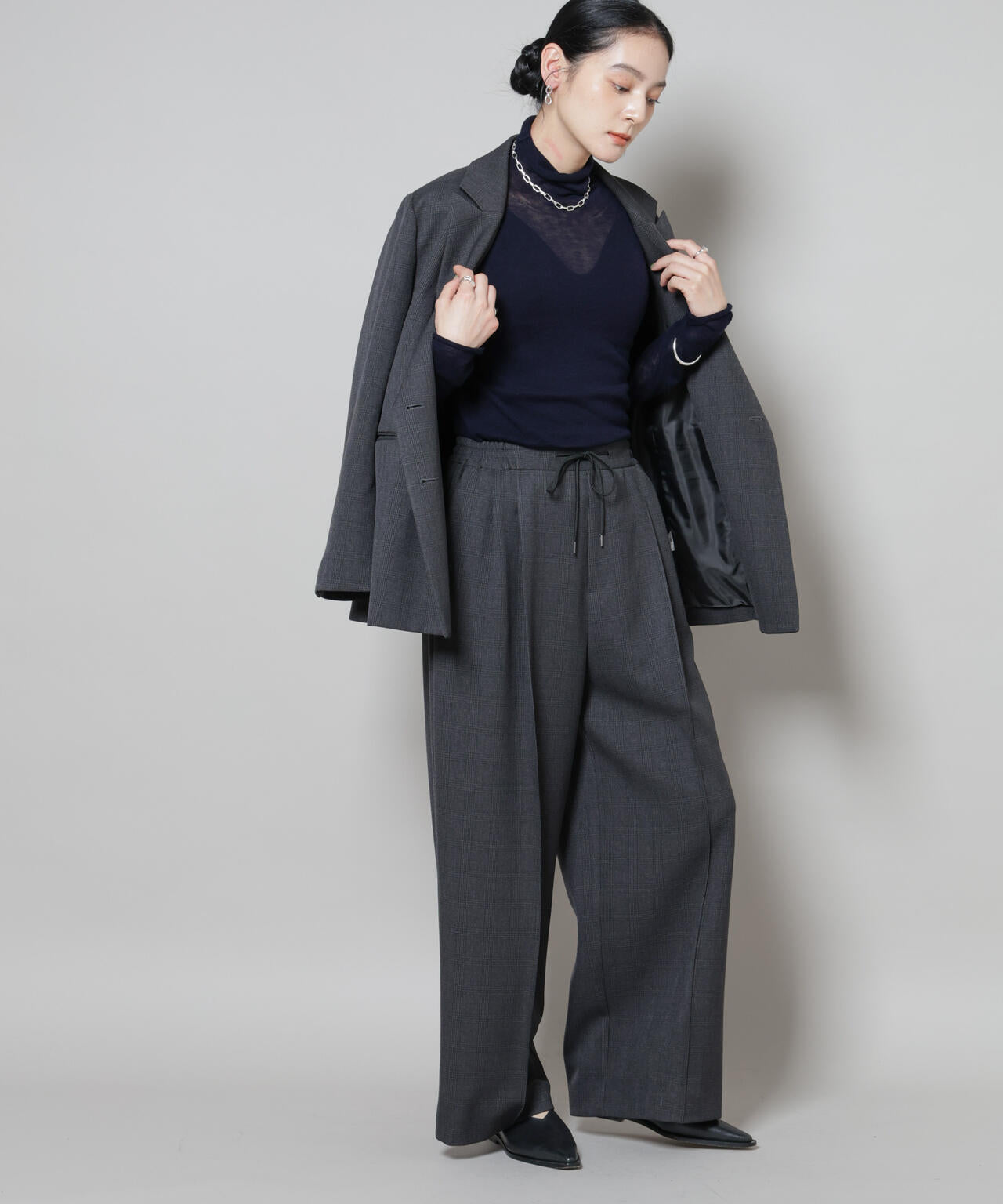 スイビウールタートルネックニットプルオーバー