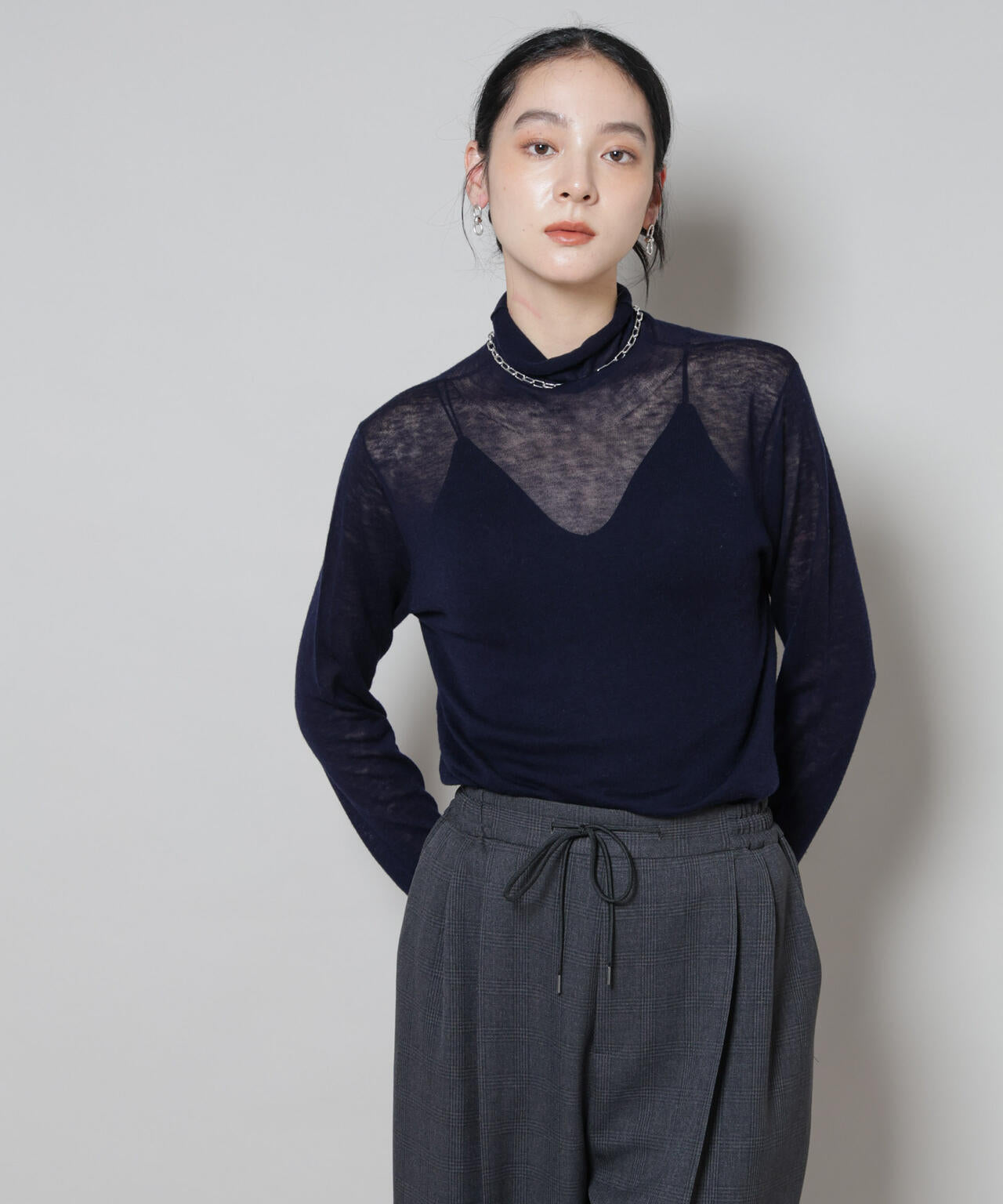 スイビウールタートルネックニットプルオーバー