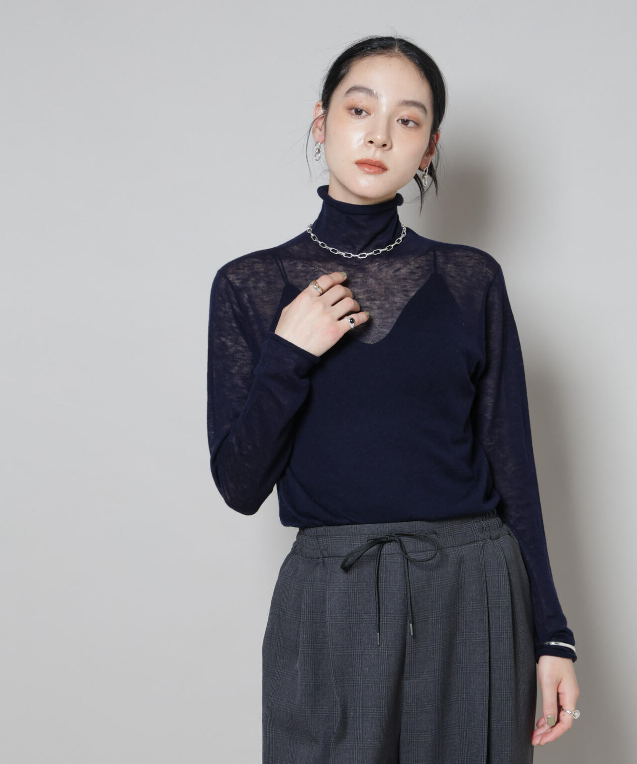 スイビウールタートルネックニットプルオーバー