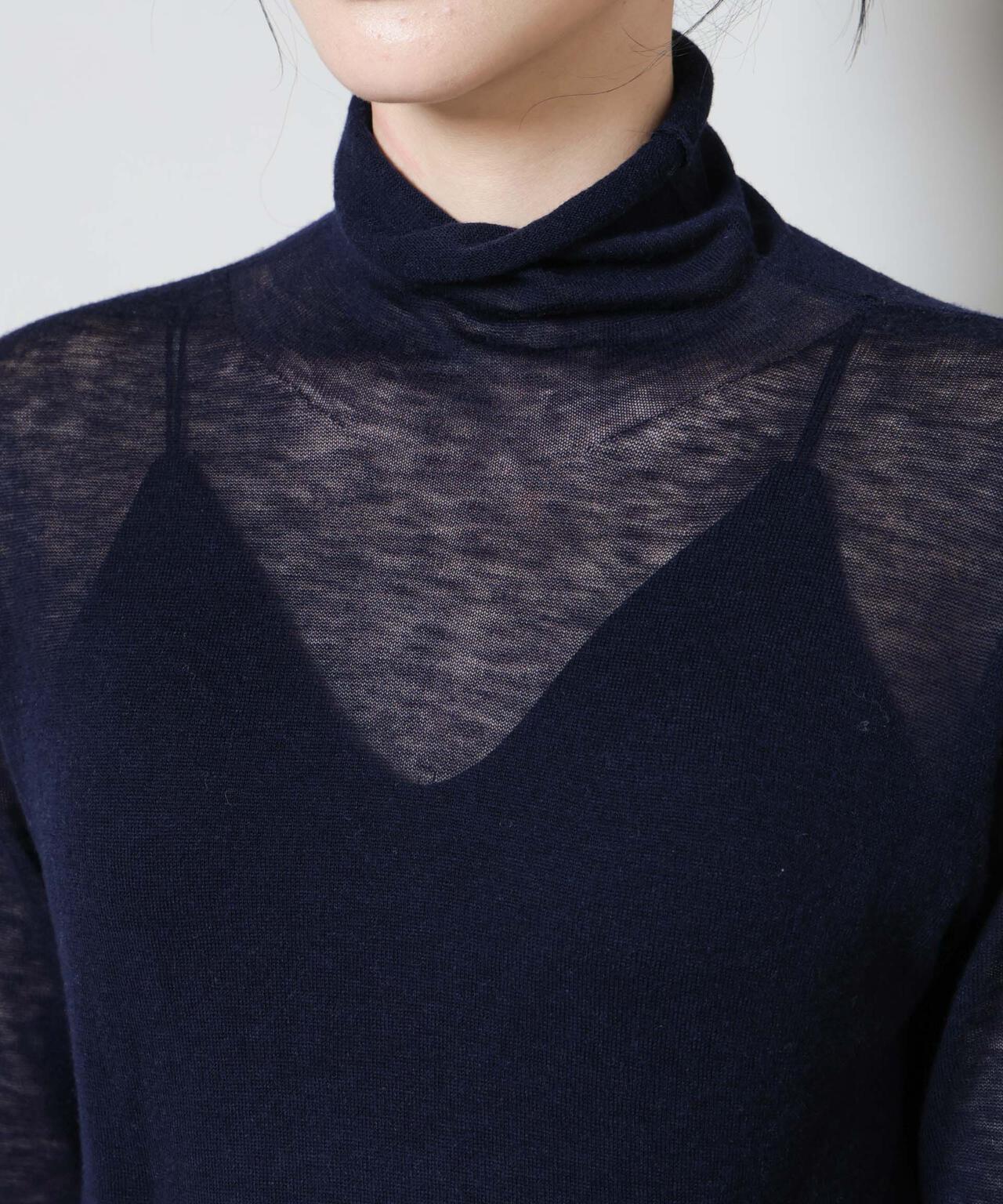 スイビウールタートルネックニットプルオーバー