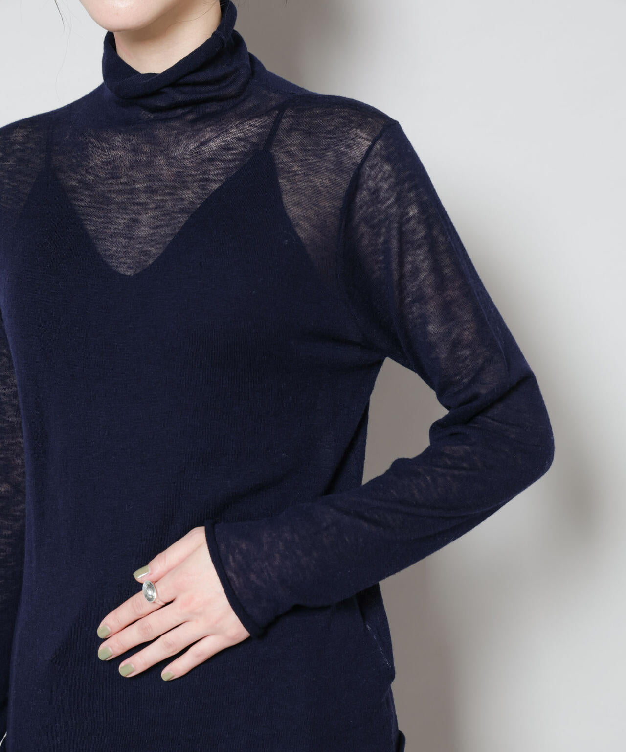 スイビウールタートルネックニットプルオーバー