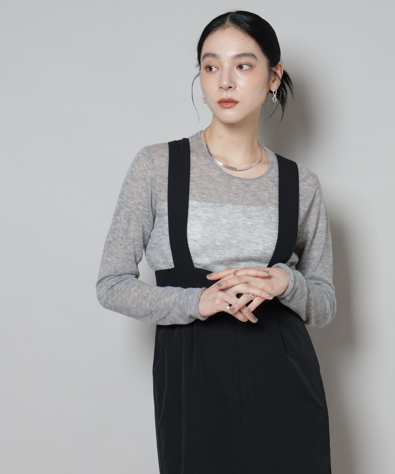 スイビウールクルーネックニットプルオーバー