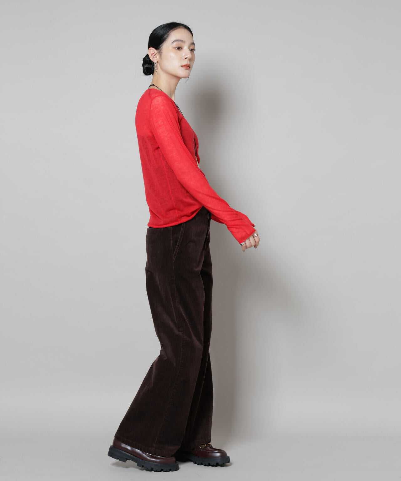 スイビウールクルーネックニットプルオーバー