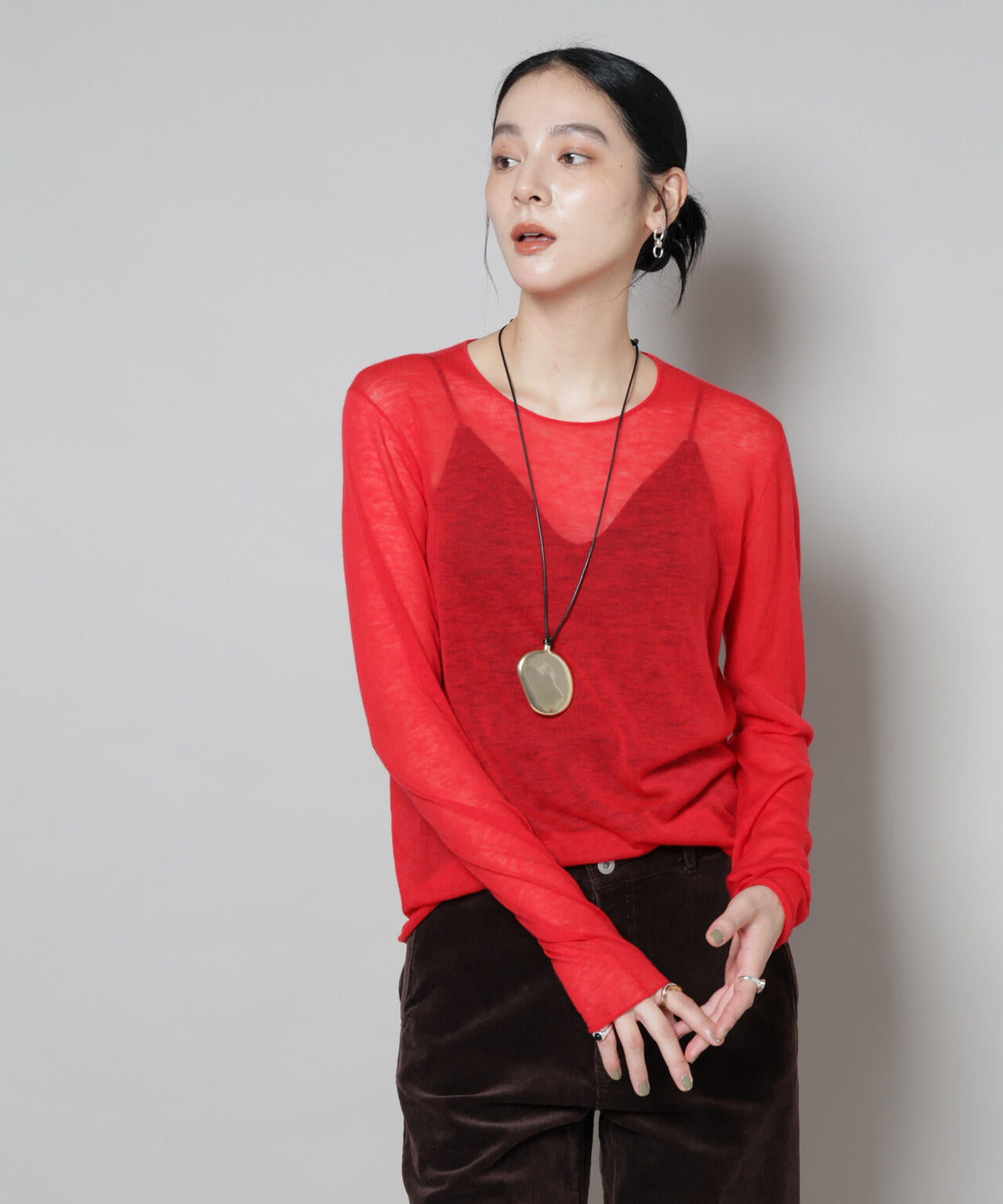 スイビウールクルーネックニットプルオーバー