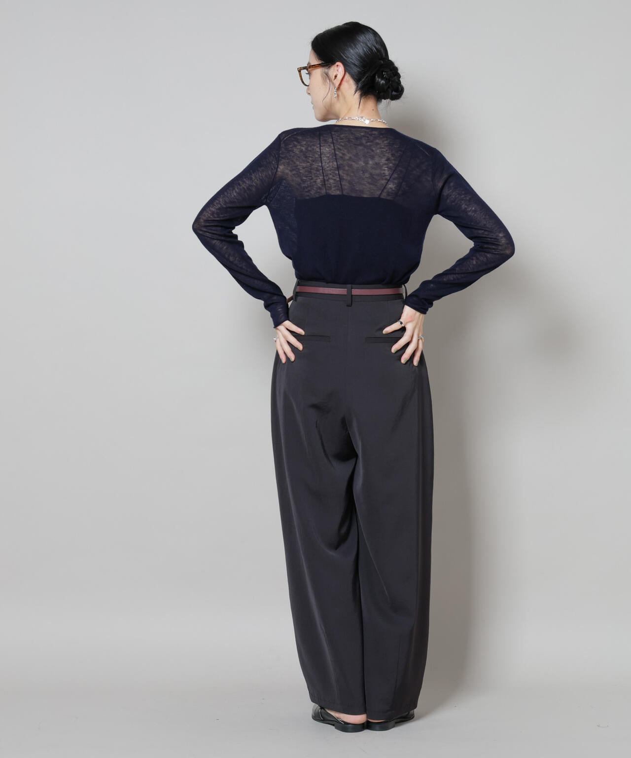 スイビウールクルーネックニットプルオーバー