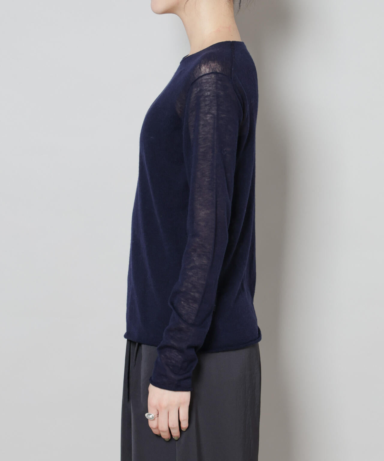 スイビウールクルーネックニットプルオーバー