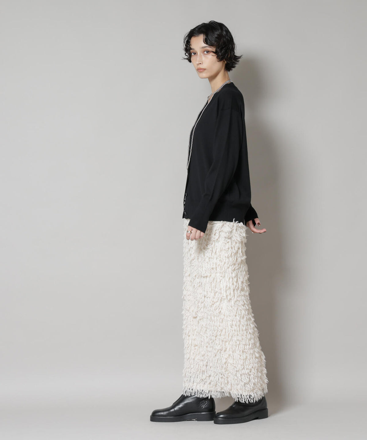 毛玉レスニット2wayカシュクールカーディガン