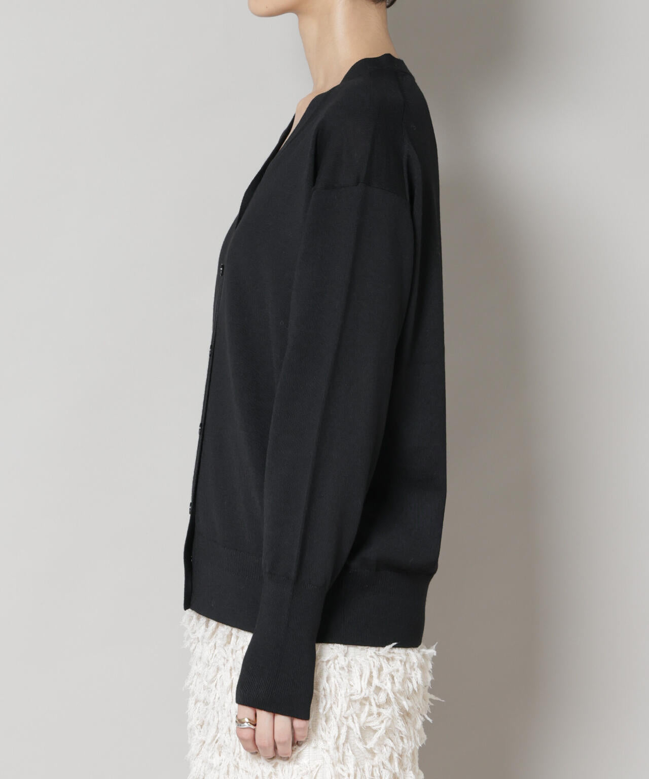 毛玉レスニット2wayカシュクールカーディガン