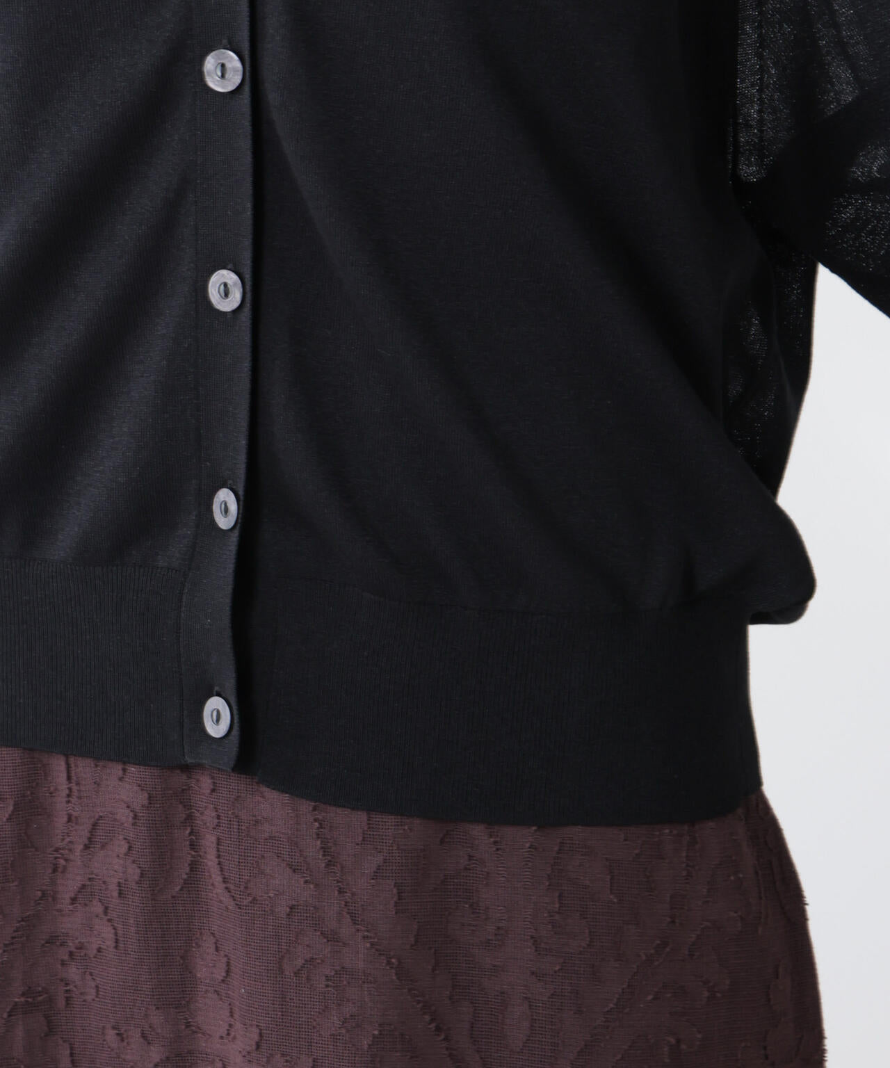 コットンスパークシアーVネックカーディガン