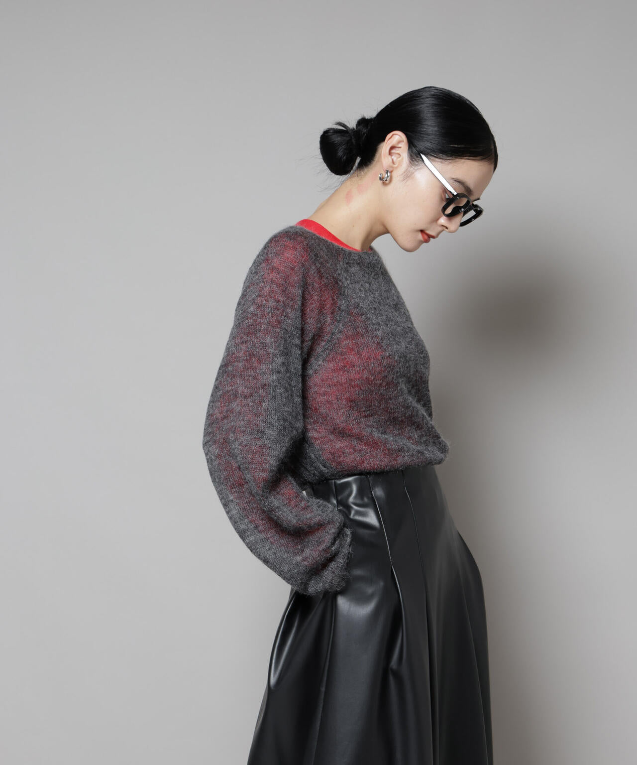 モヘヤ混天竺シアーニット