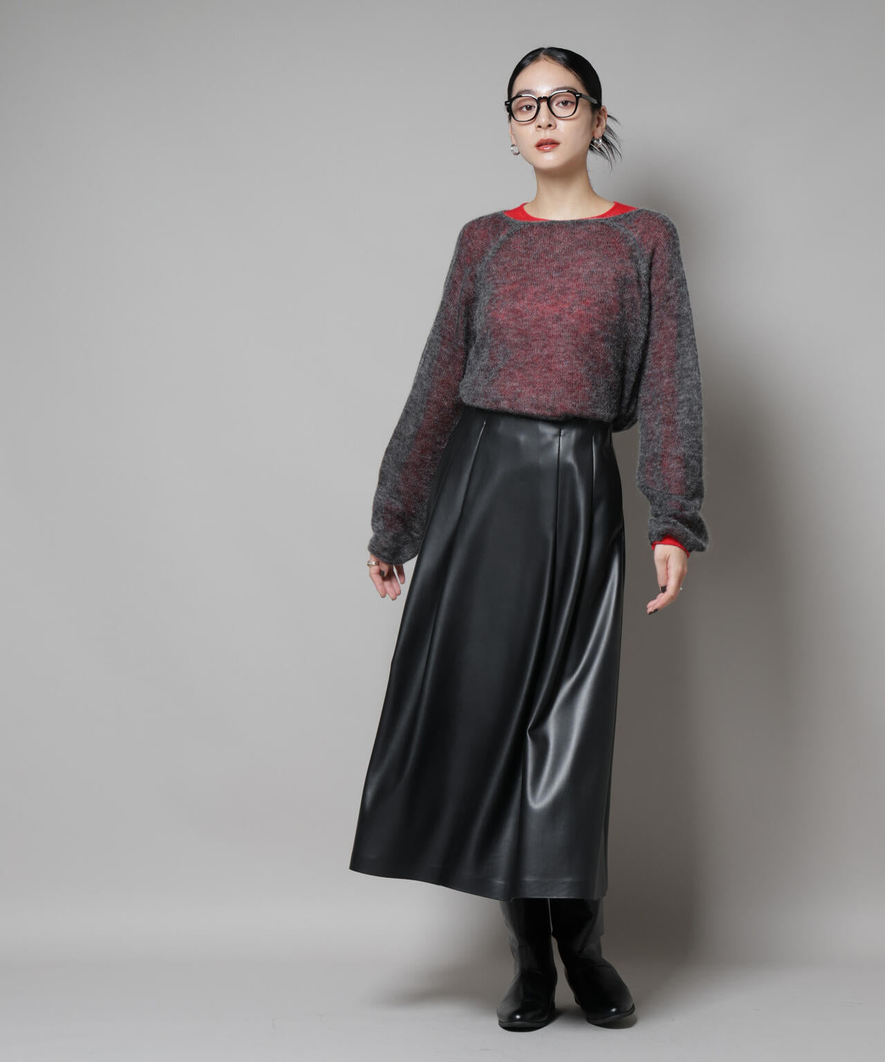 モヘヤ混天竺シアーニット