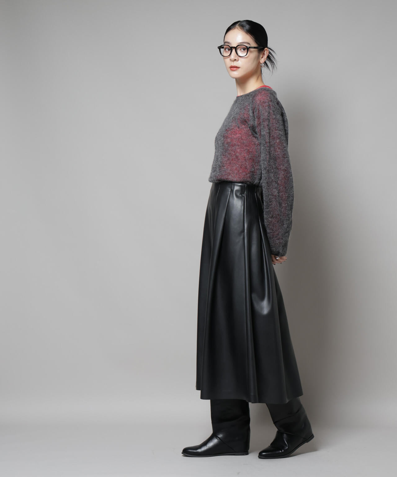 モヘヤ混天竺シアーニット