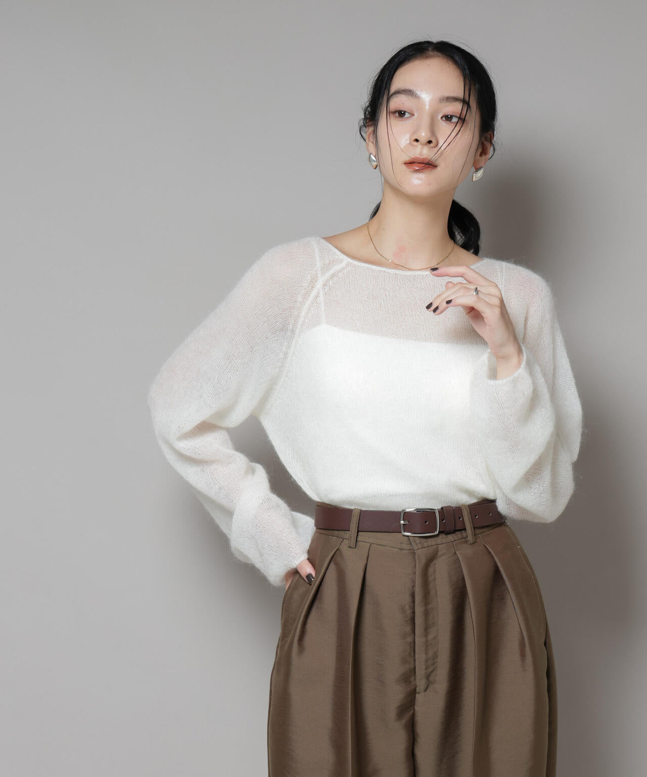 モヘヤ混天竺シアーニット