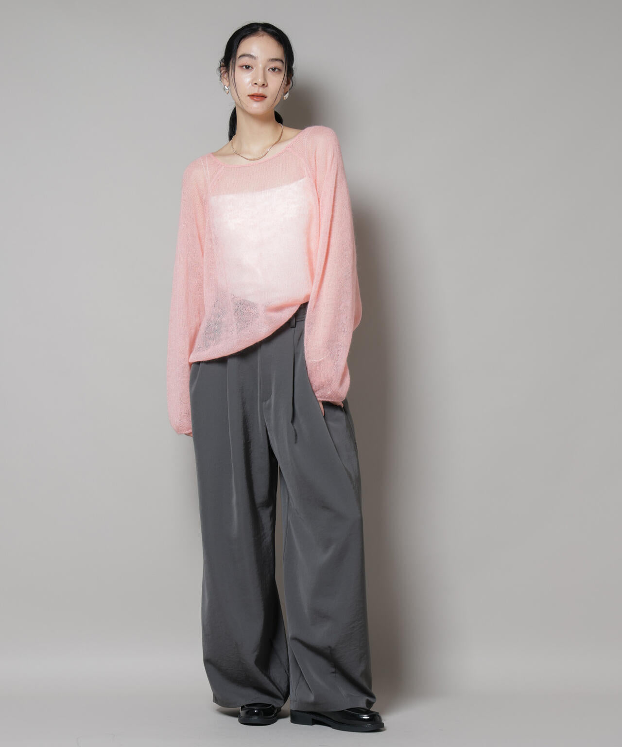 モヘヤ混天竺シアーニット