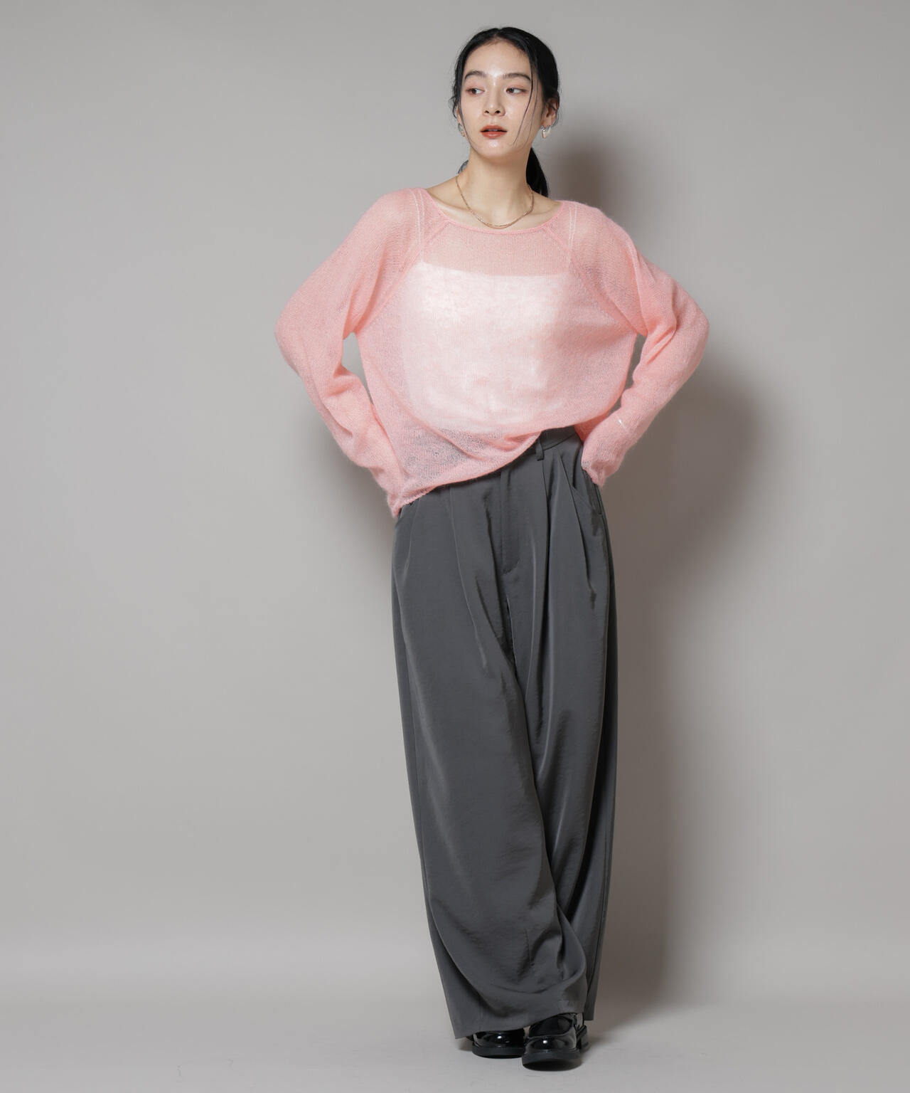 モヘヤ混天竺シアーニット