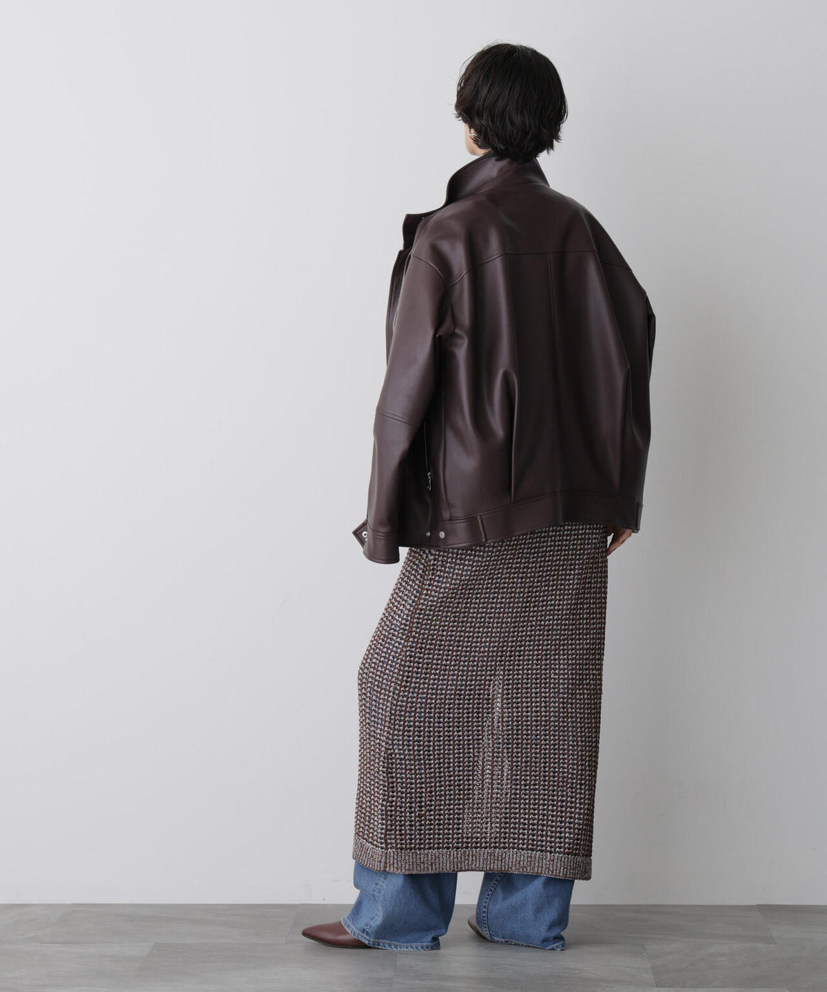 「STEVELOUR」シャイニーレースニットワンピース