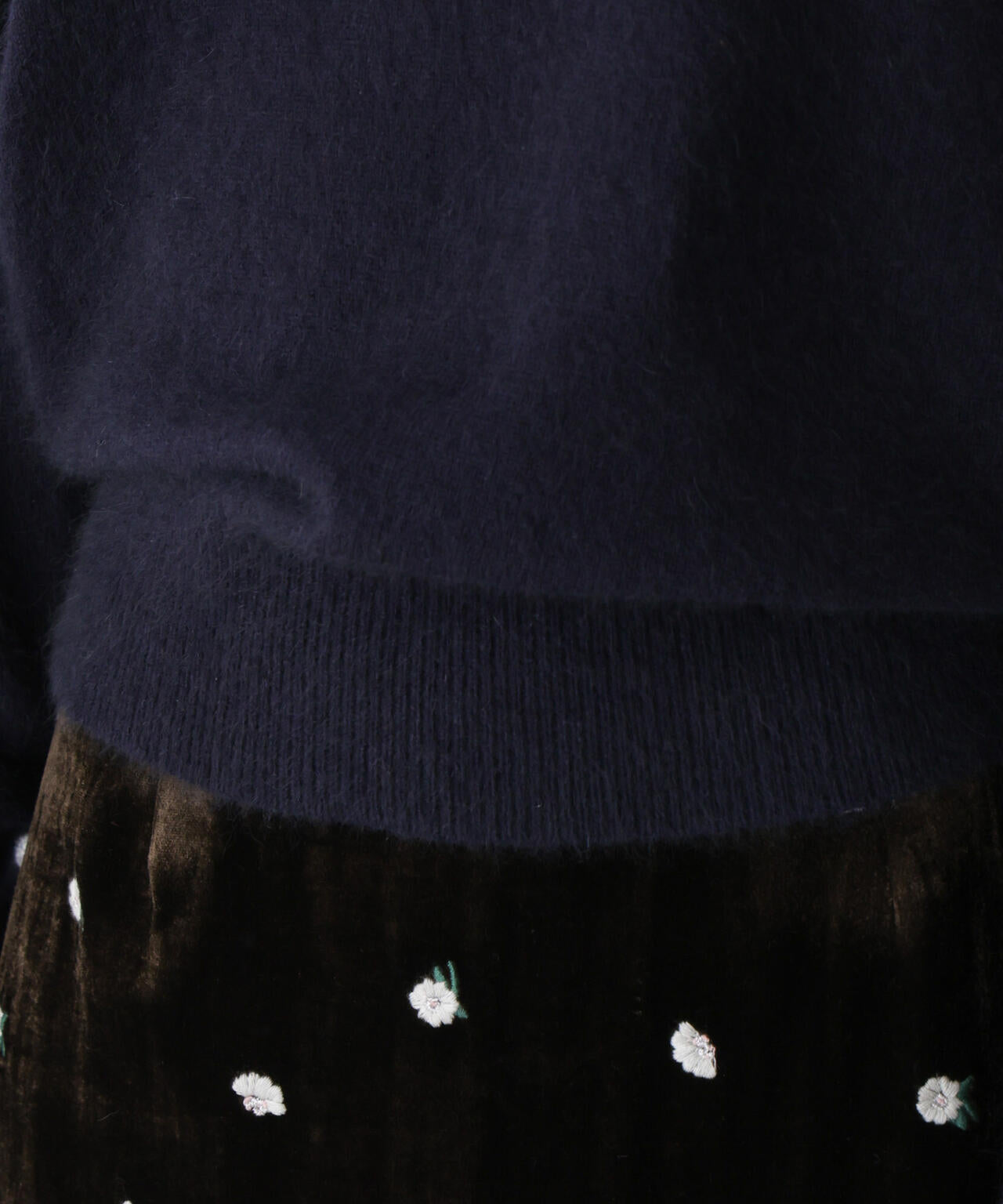 「STEVELOUR」スキッパーポロ衿ソフトタッチニット