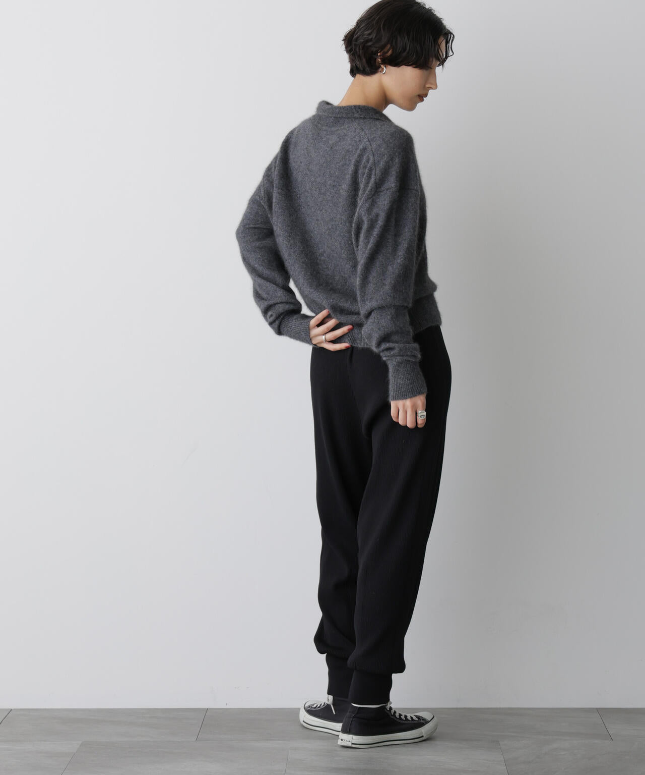 「STEVELOUR」裾リブニットパンツ