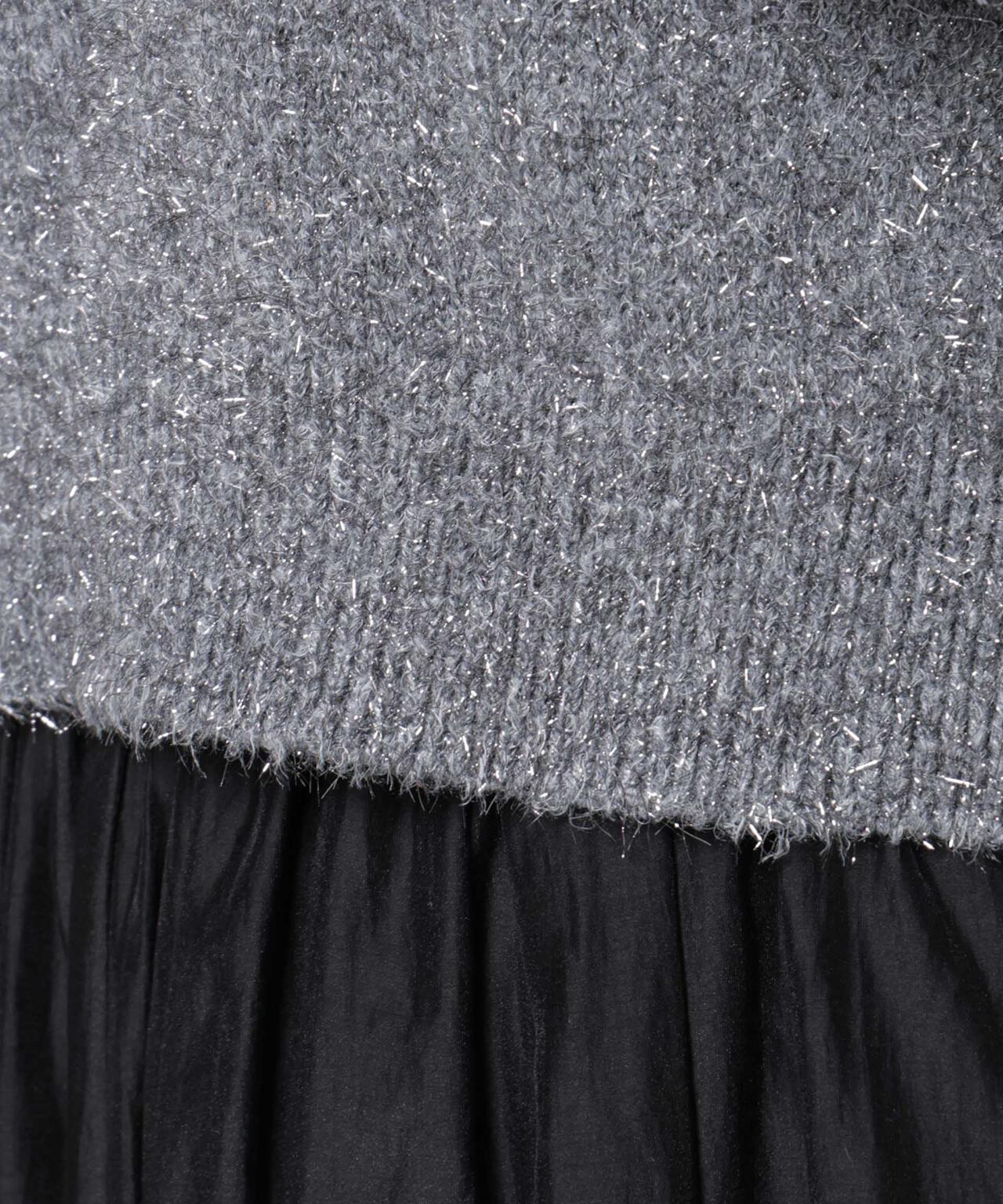 前後2wayラメミックスフェザーニット