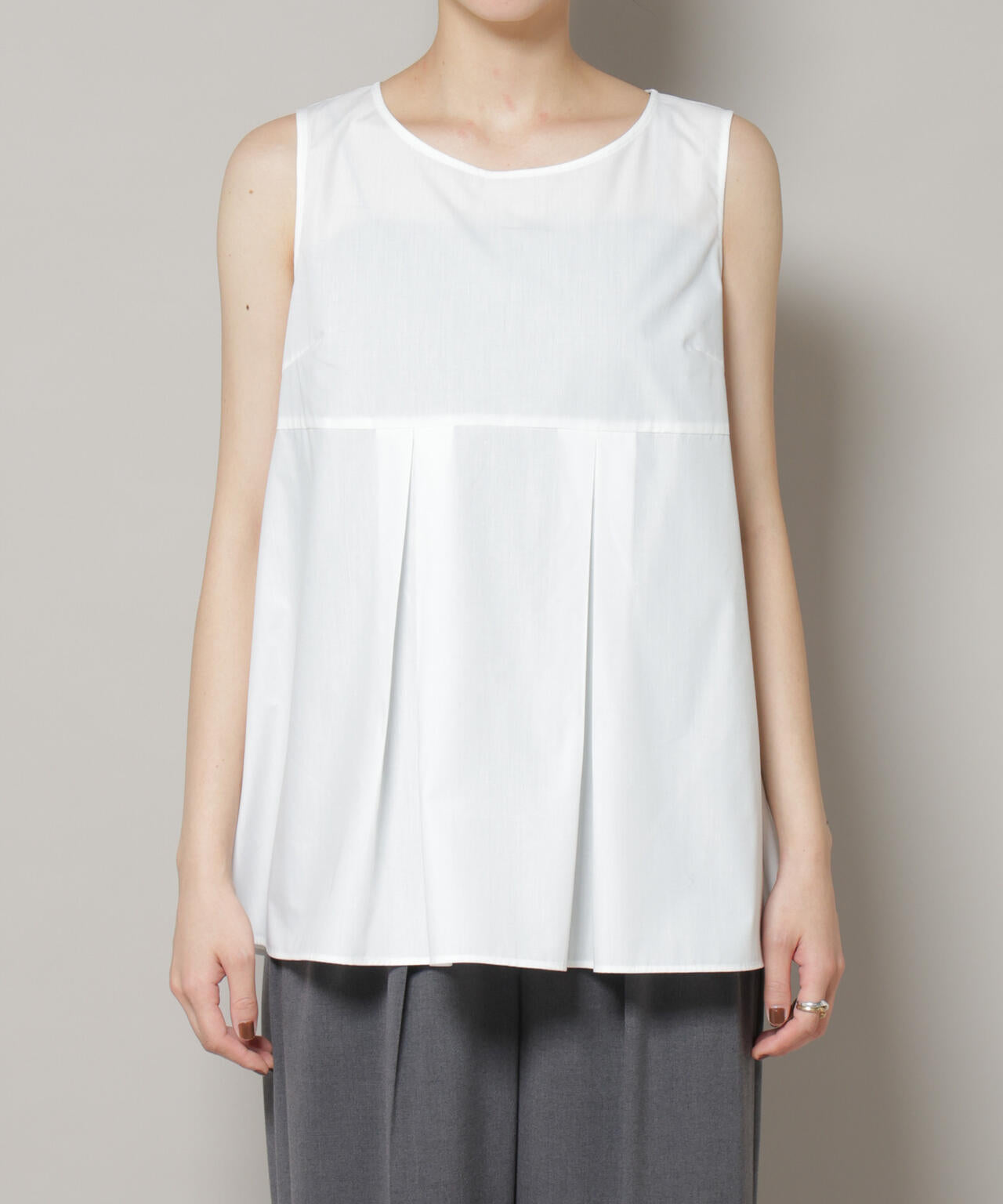 ダブルジャガードニット×タックブラウス ペプラムセット