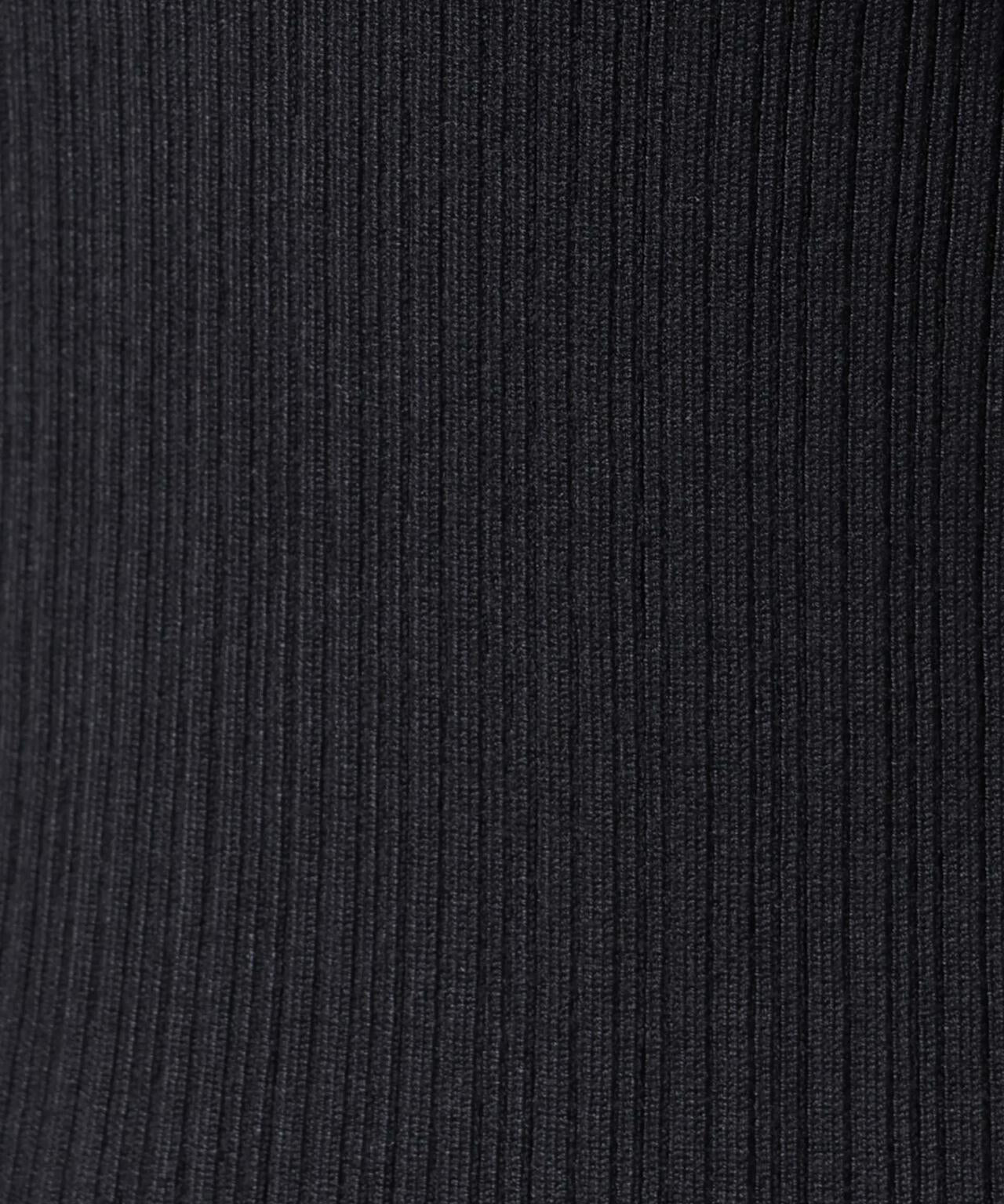 ホホバオイル加工ランダムリブタートルニット