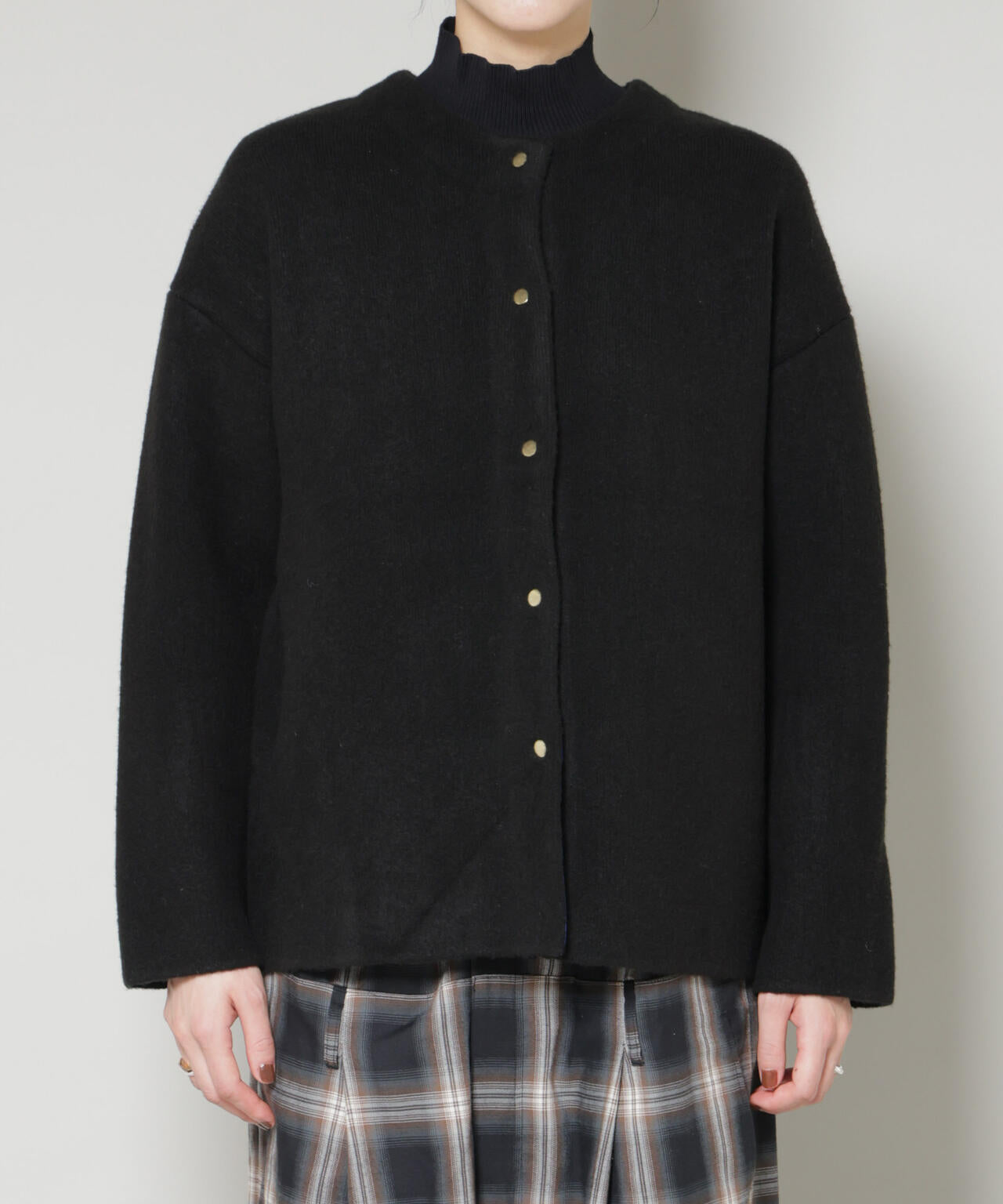 ダブルフェイスニットカーディガン
