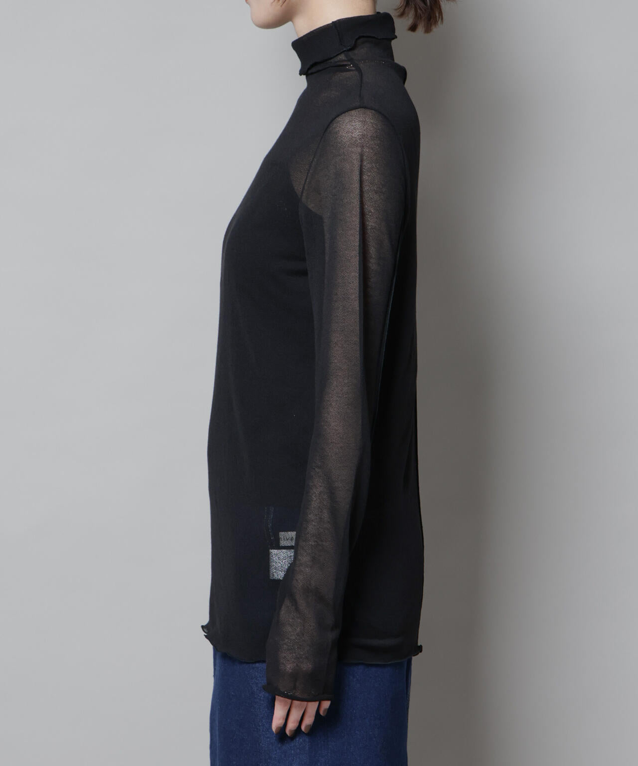 梨地シアータートルカットトップス