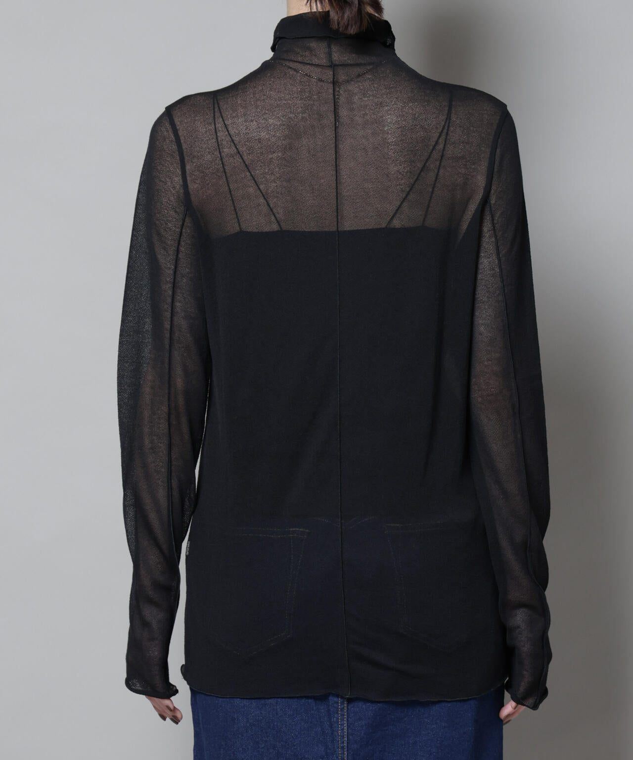 梨地シアータートルカットトップス